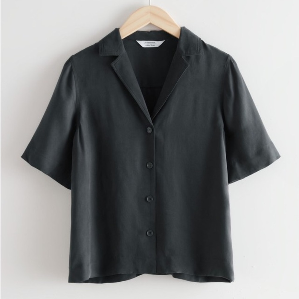 & Other Story Relaxed Button Up Bowling Shirt